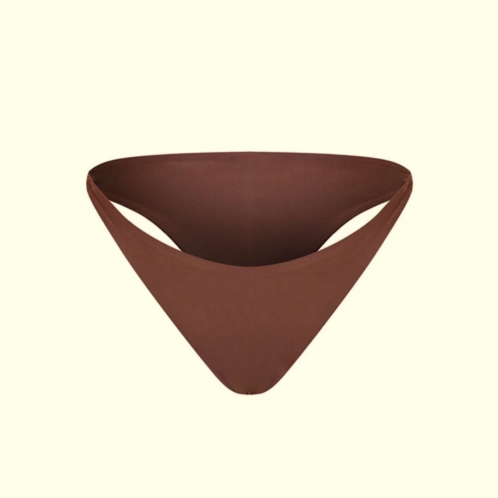 Chocolate High Leg String Side Bikini Bottom